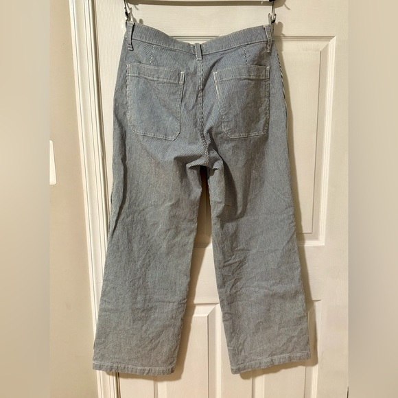 Gently Worn J. Crew Black Striped Wide Leg Jeans - Picture 4 of 4